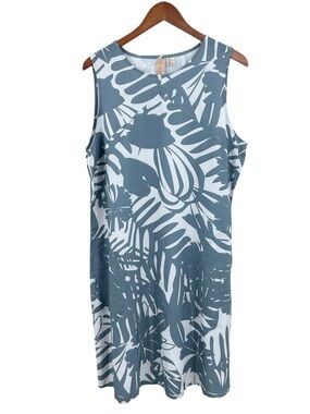 INDYEVA Lieve Dress Sleeveless Pockets Travel Green White